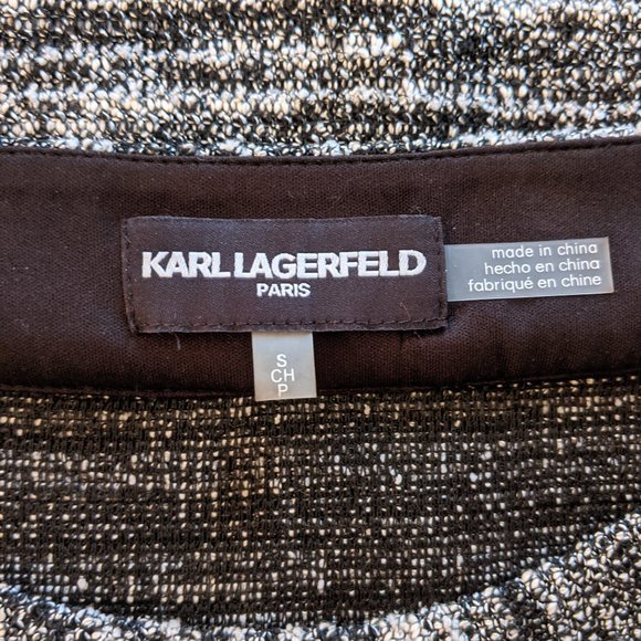 Karl Lagerfeld Marled 3/4 Sleeve Sweater W/Pearls - Picture 5 of 5